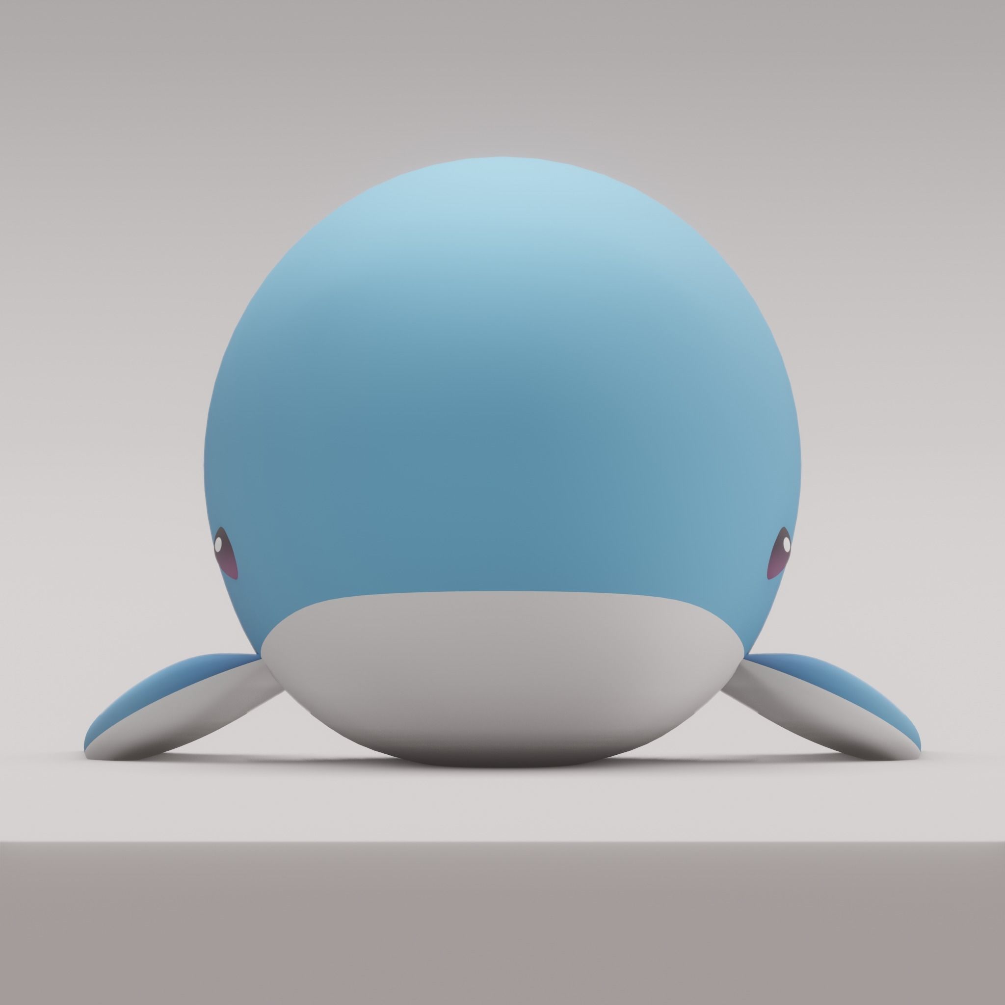 Plush Whale 3D model_3