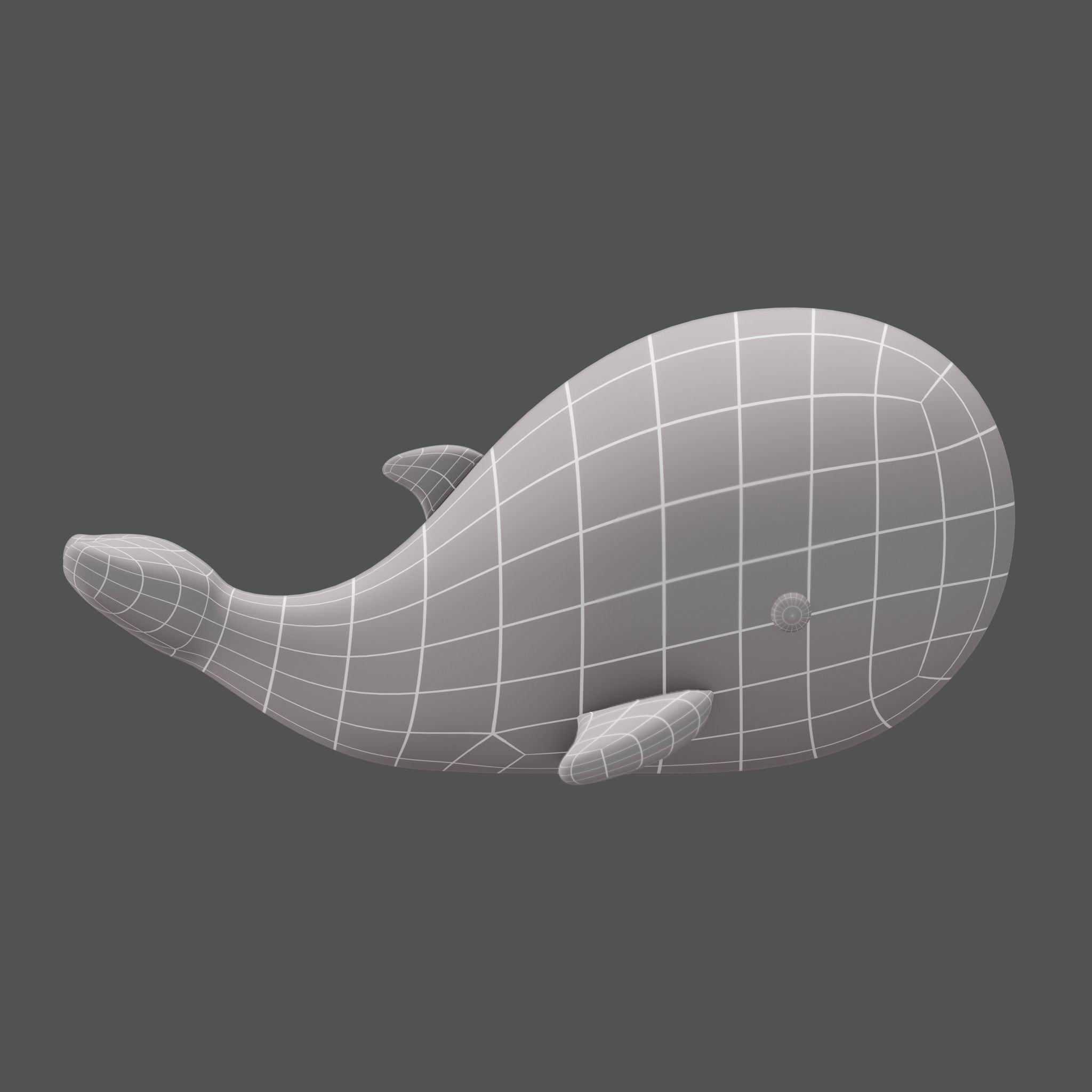 Plush Whale 3D model_10