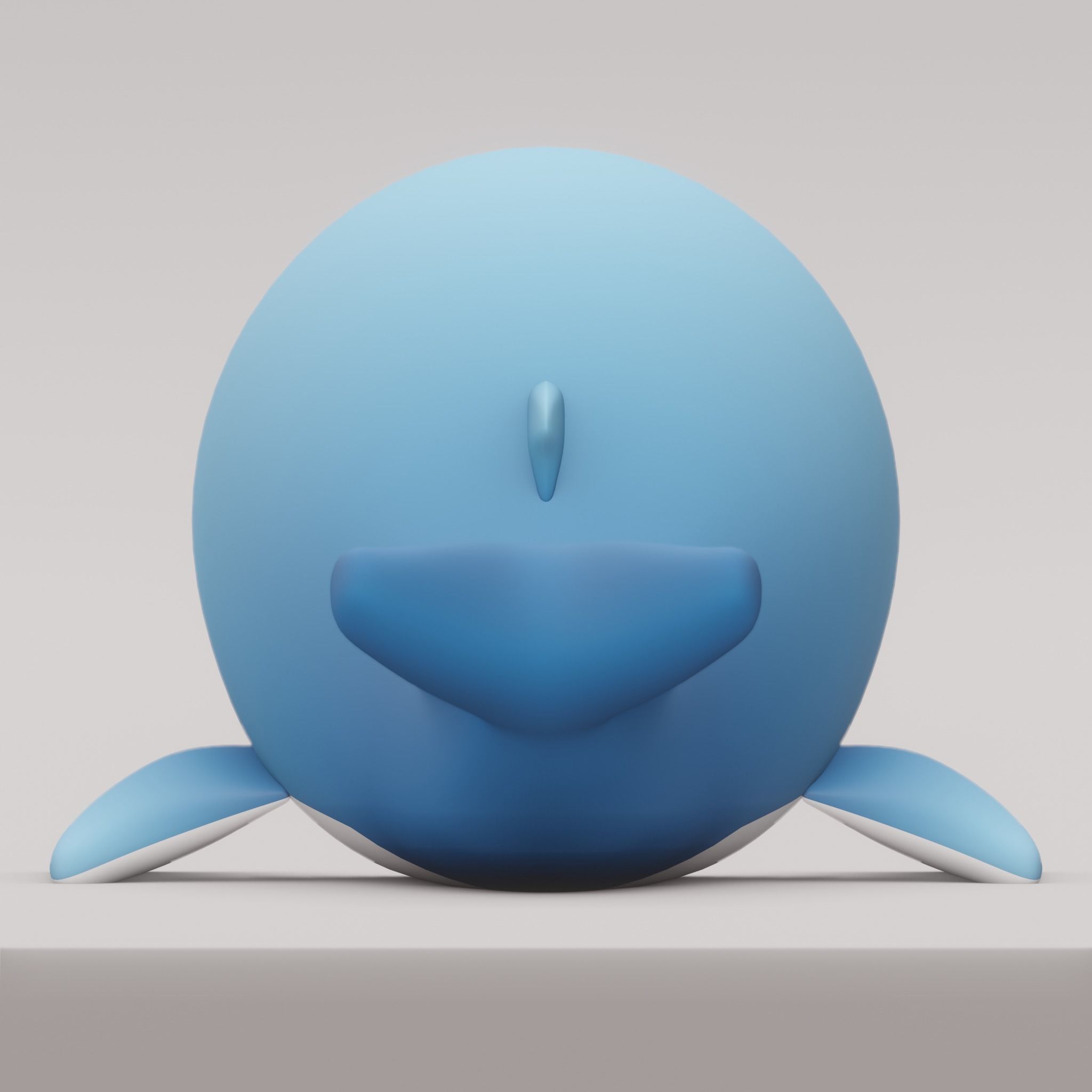 Plush Whale 3D model_6