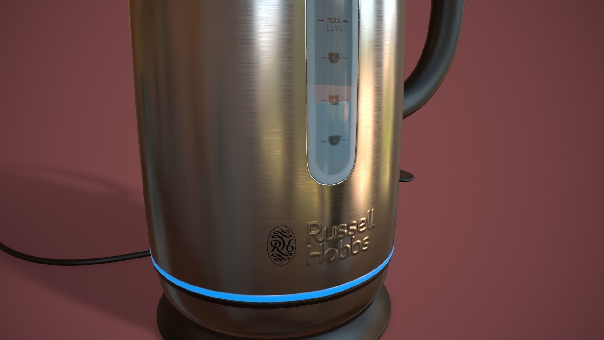Russell Hobbs Kettle Low-poly 3D model_8