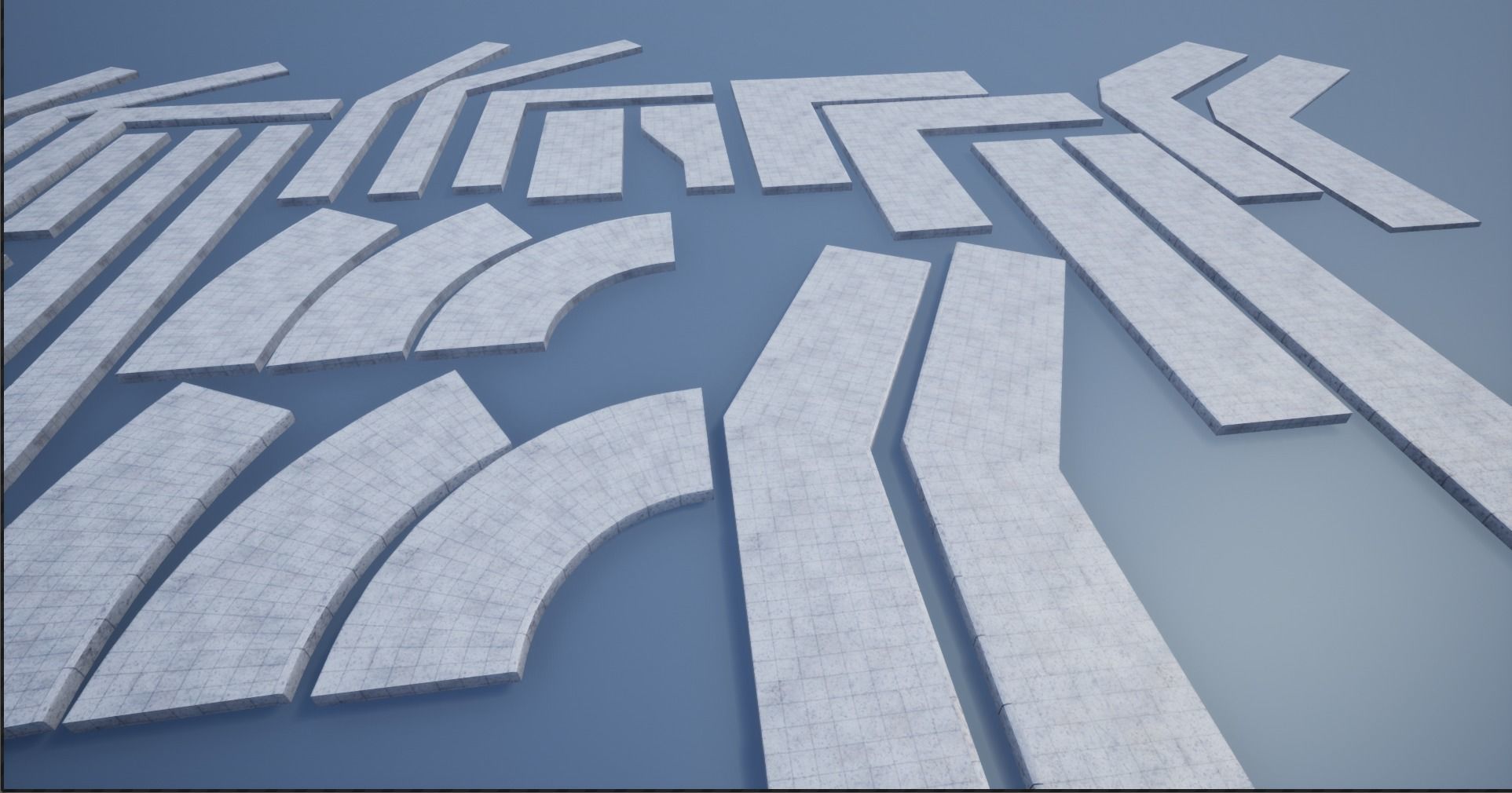 Lowpoly Modular PBR Pavements 2 Low-poly 3D model_2