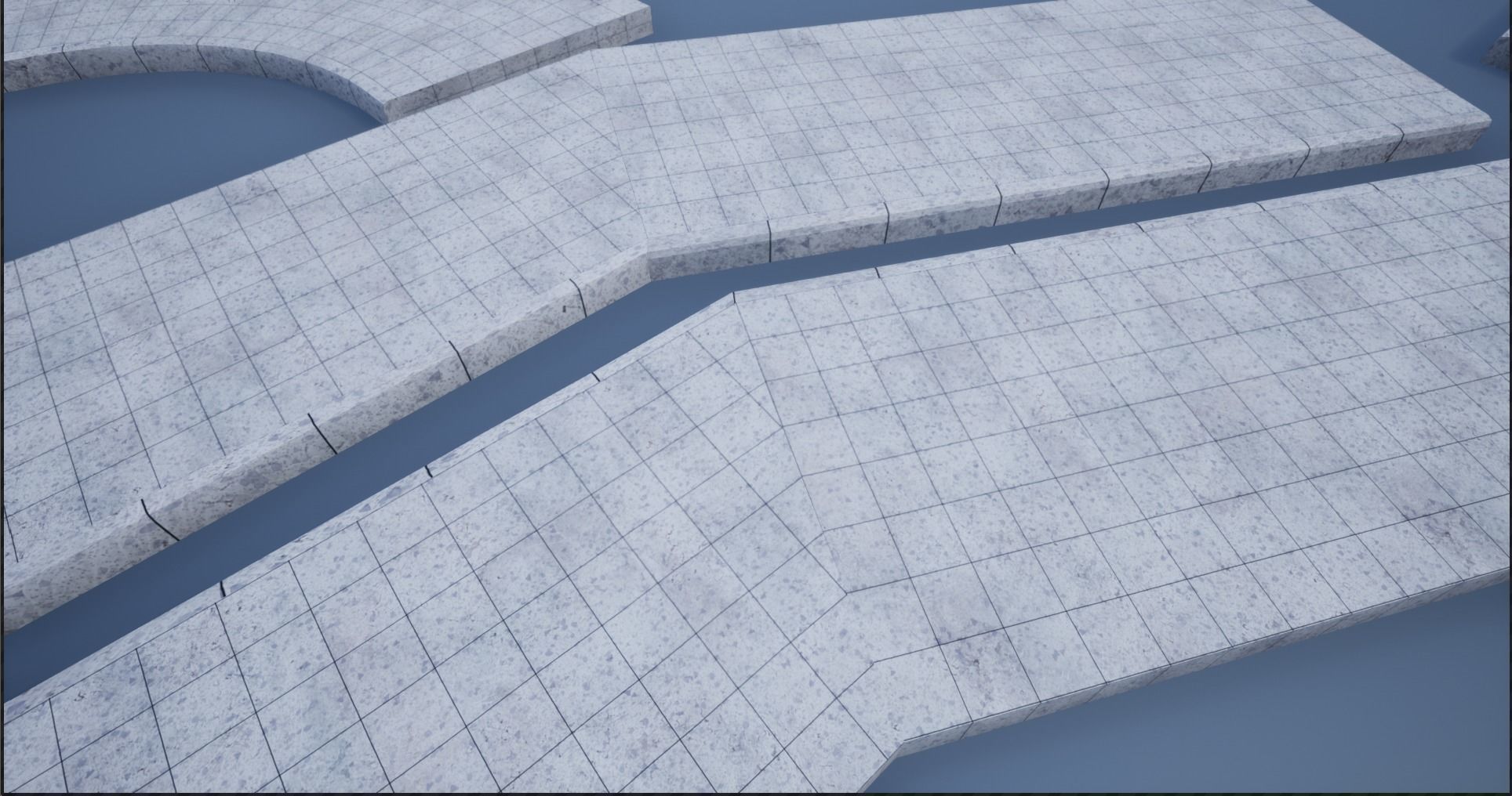 Lowpoly Modular PBR Pavements 2 Low-poly 3D model_8