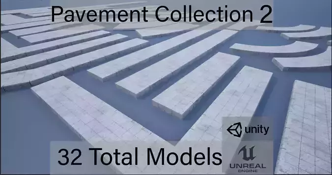 Lowpoly Modular PBR Pavements 2