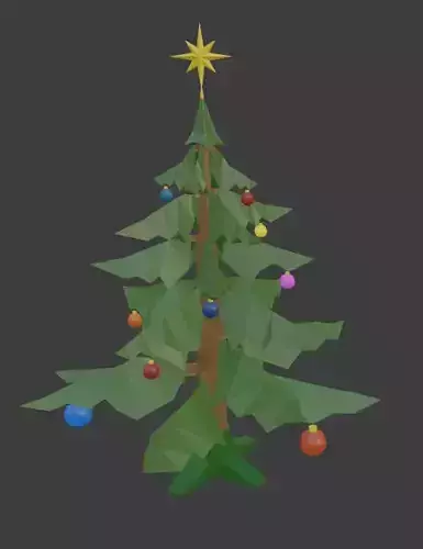 Low Poly Christmas Tree Low-poly 3D model