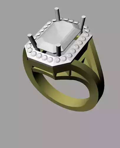 emerald cut ring with diamonds