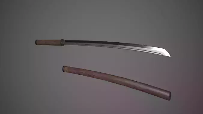 Ninja sword Free low-poly 3D model