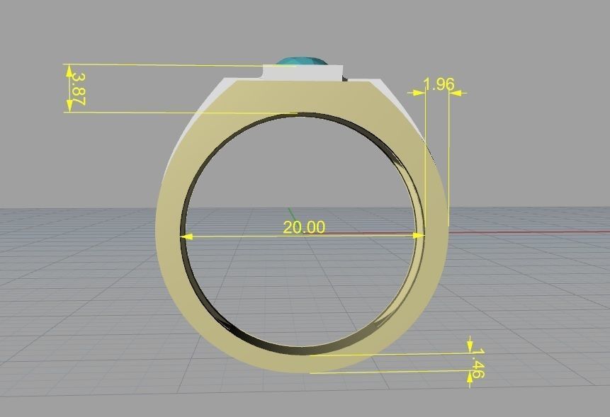  ring  gold ring bi-color ring 3D print model_7