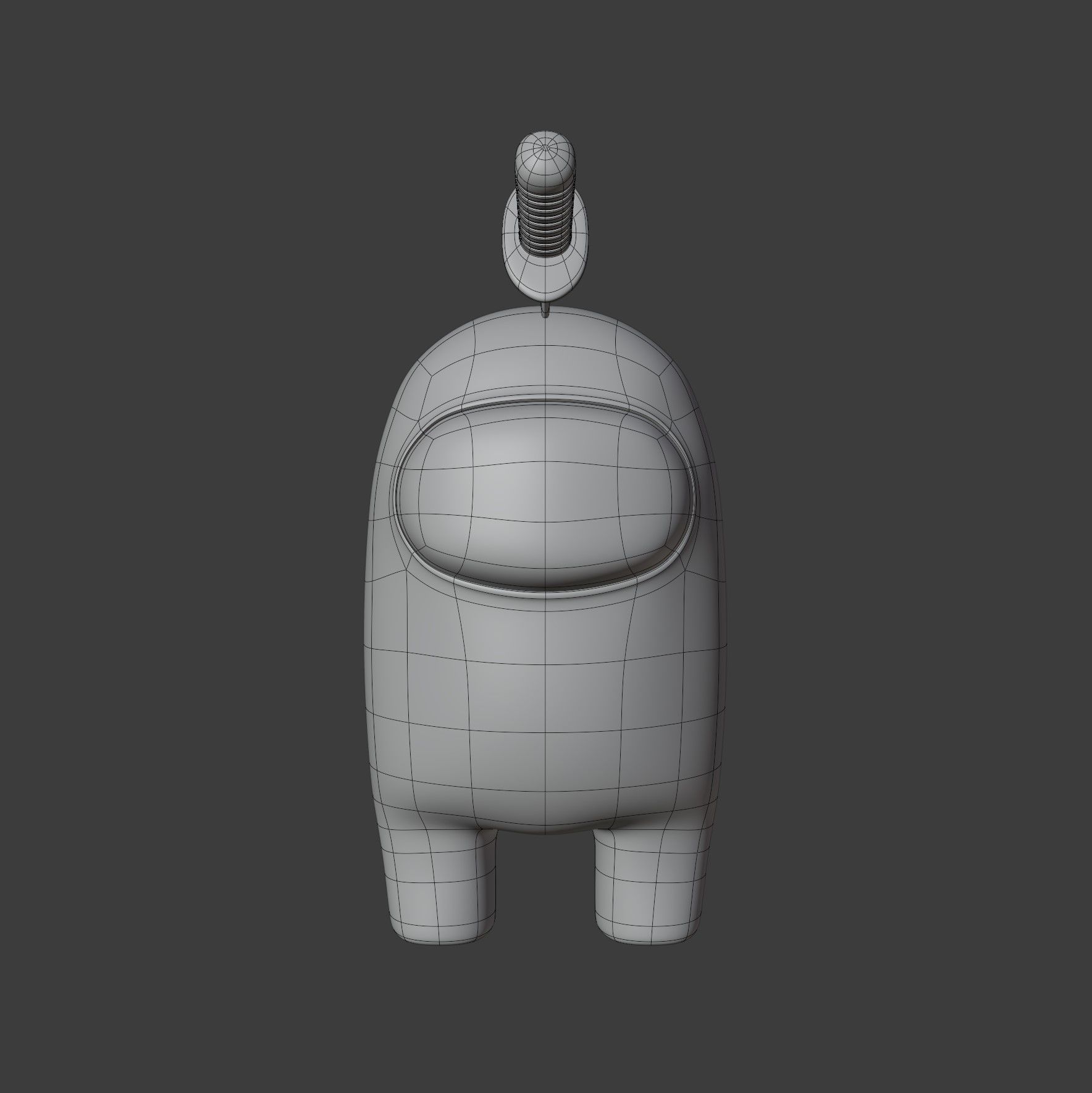 Among Us Knife Hat Character 3D model_9