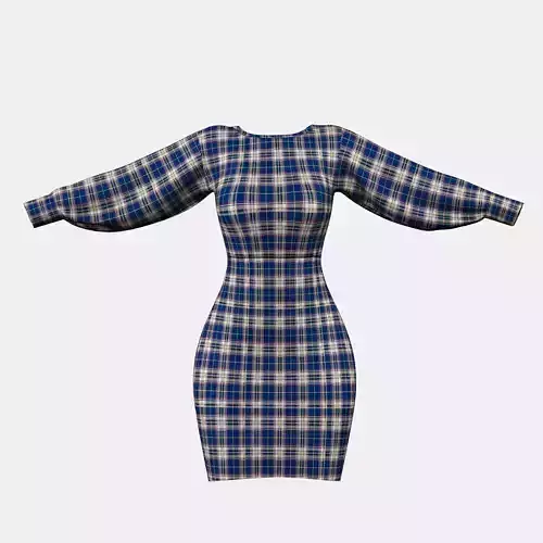 Chequered pattern dress