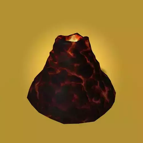 LowPoly Volcano Low-poly 3D model