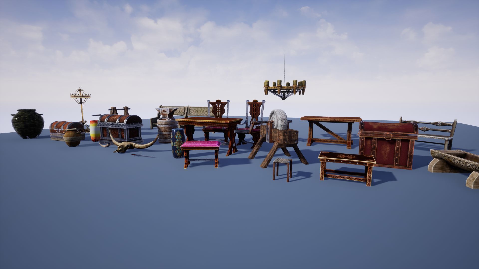 Medieval Props Unreal Engine  Low-poly 3D model_10