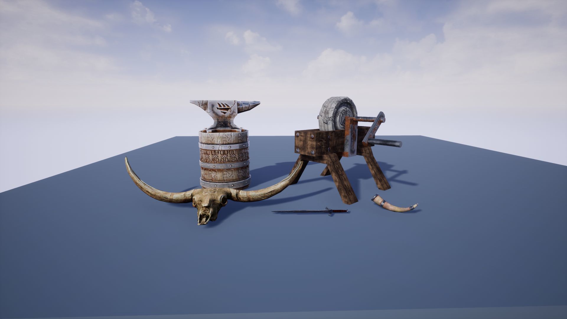 Medieval Props Unreal Engine  Low-poly 3D model_6