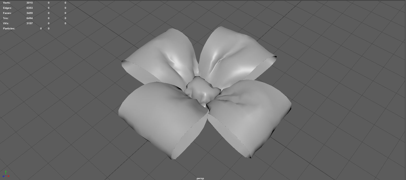 GIFT BOW 3 Low-poly 3D model_9