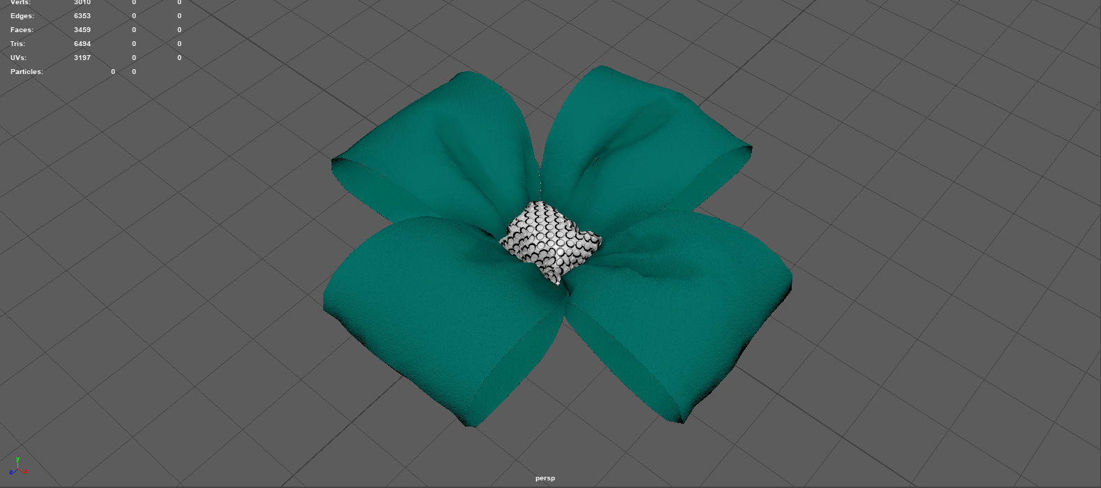 GIFT BOW 3 Low-poly 3D model_8