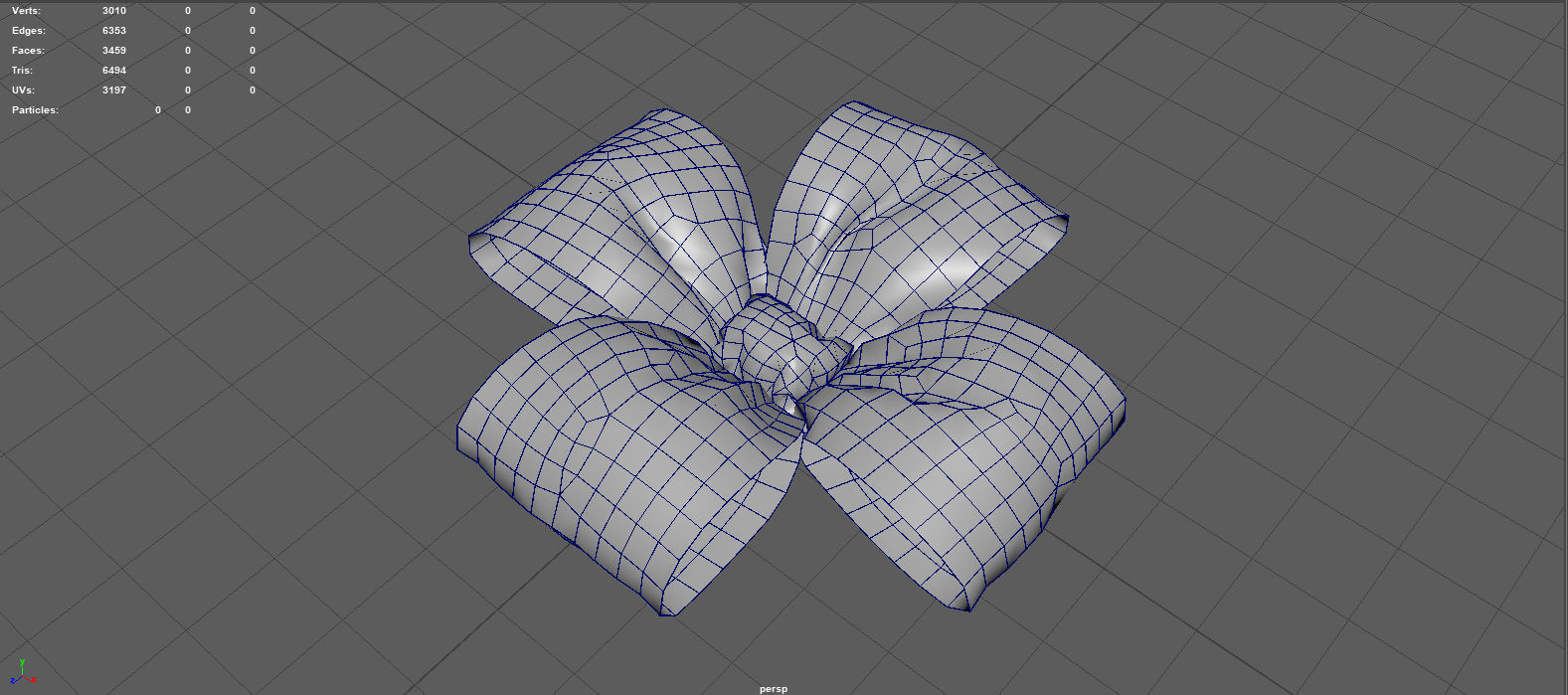 GIFT BOW 3 Low-poly 3D model_10