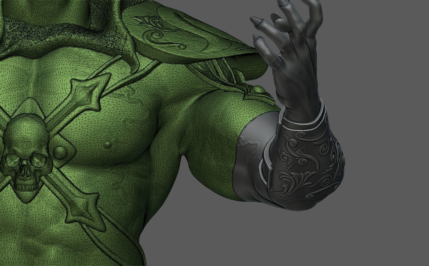 Skeletor Bust 3D print model_10