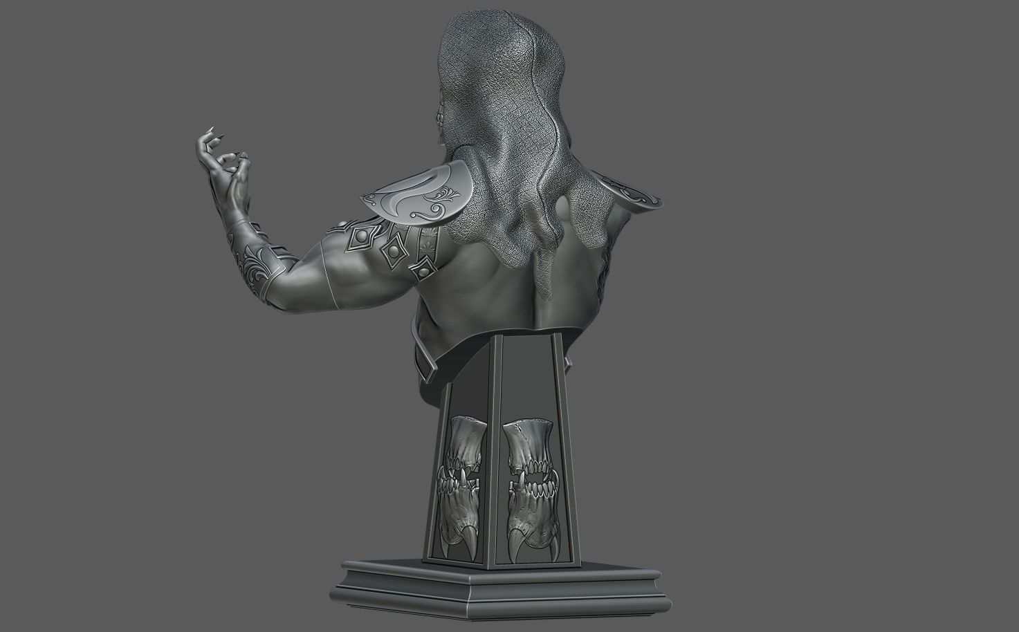 Skeletor Bust 3D print model_2