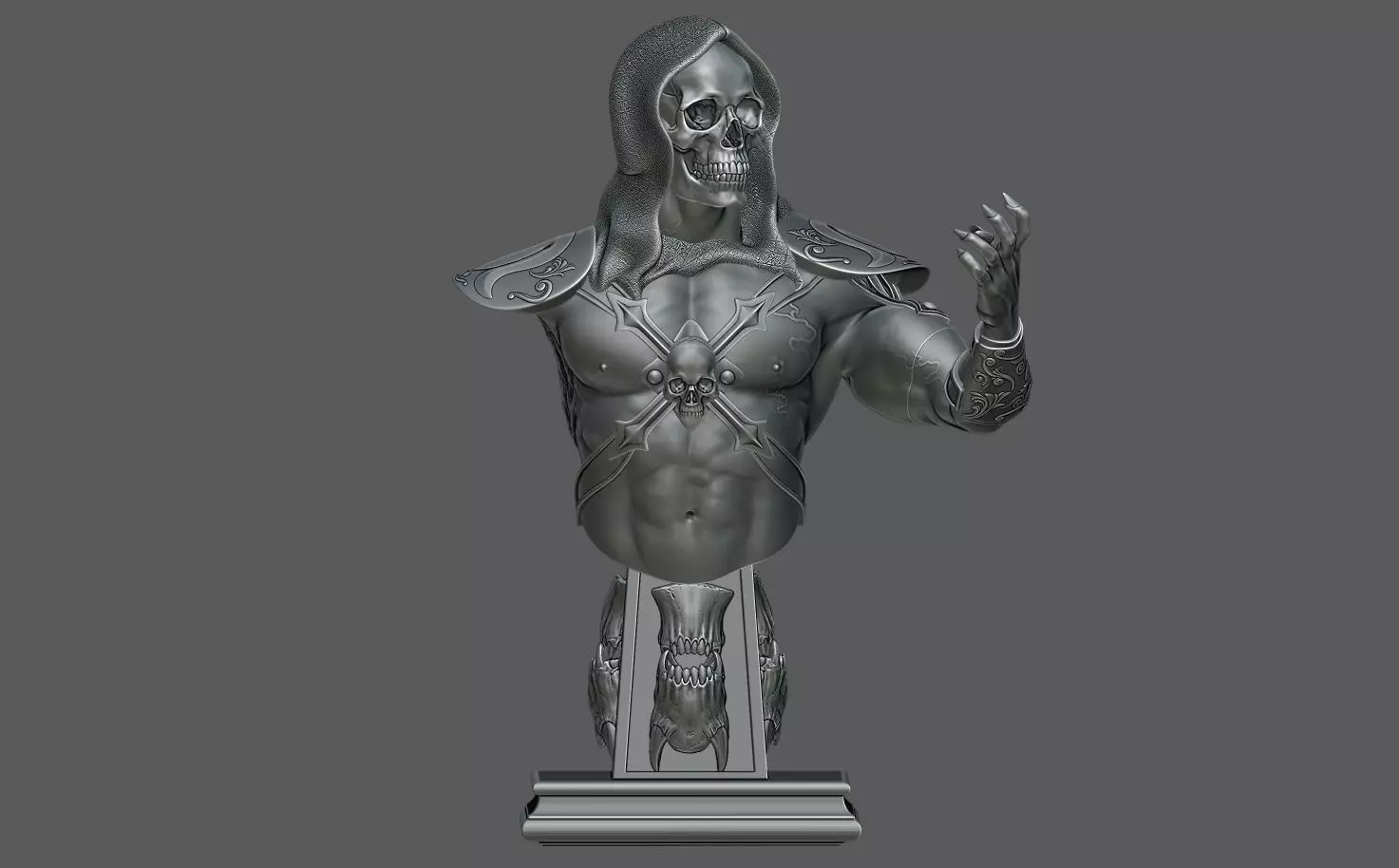 Skeletor Bust 3D print model_0