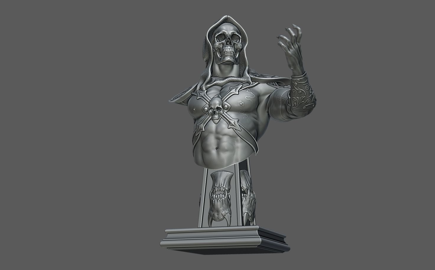 Skeletor Bust 3D print model_1