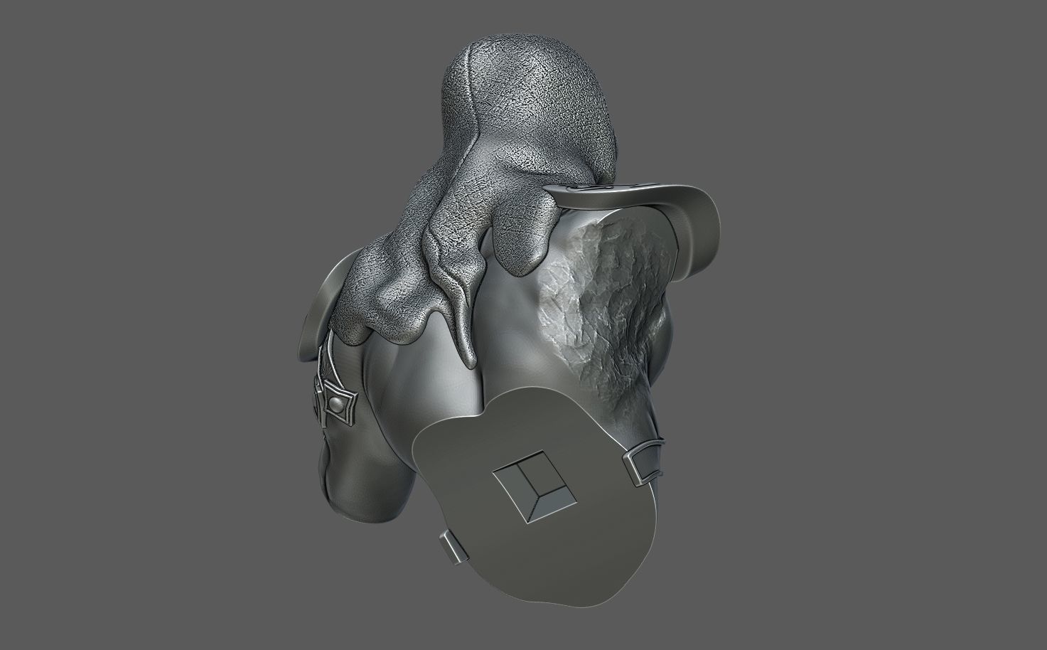 Skeletor Bust 3D print model_8