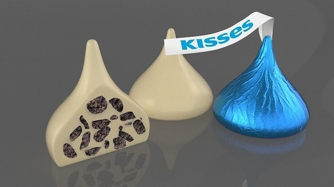 Hershey Kisses White Chocolate 3D model