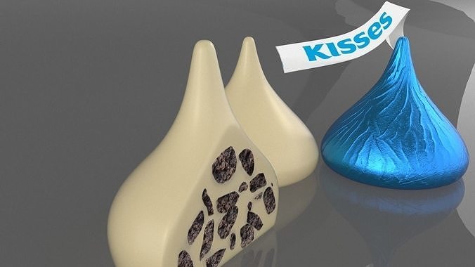 Hershey Kisses White Chocolate 3D model 4