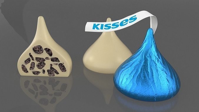 Hershey Kisses White Chocolate 3D model 3