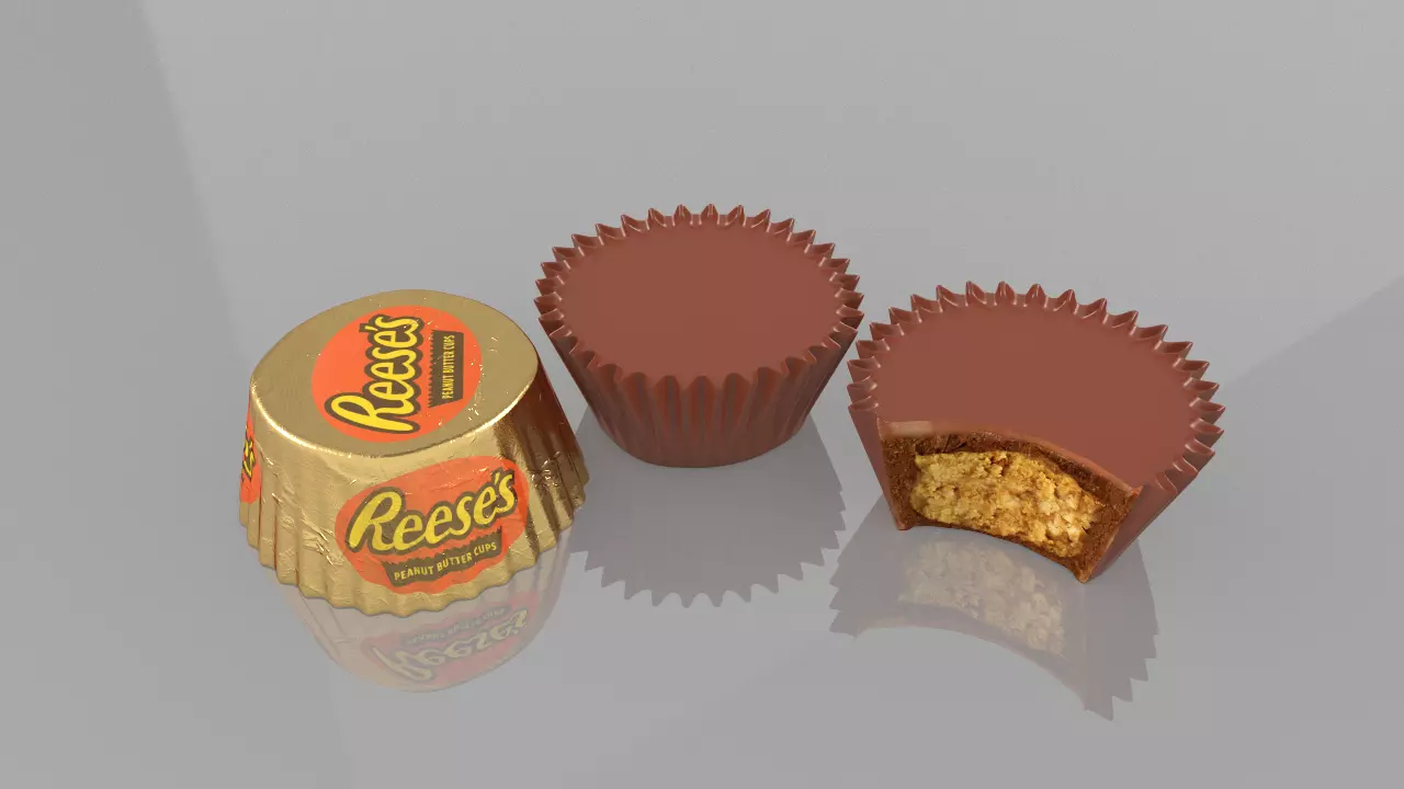 Hershey Reeses Choclate 3D model_0