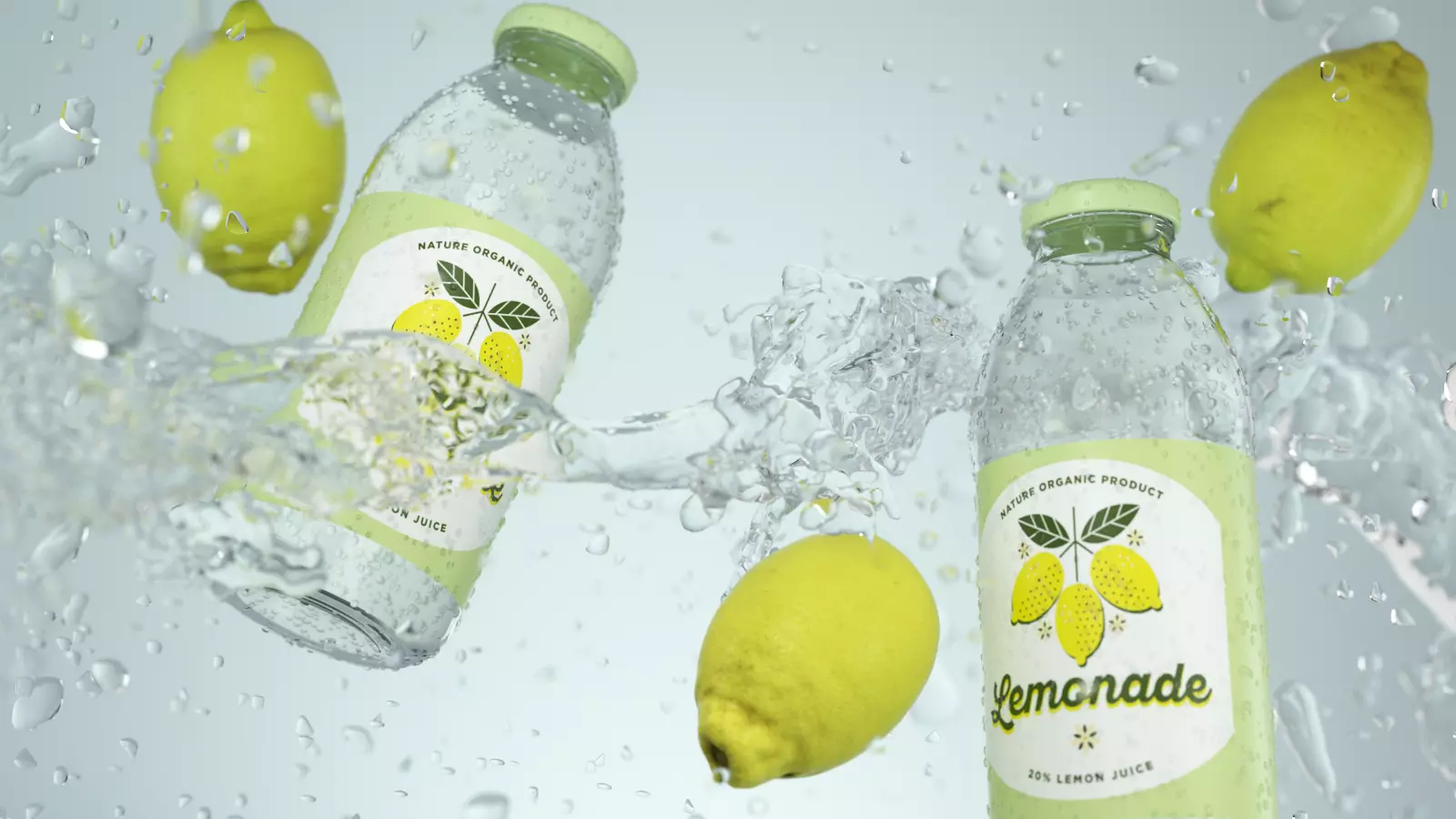 Splash Lemon Animated 3D model_0