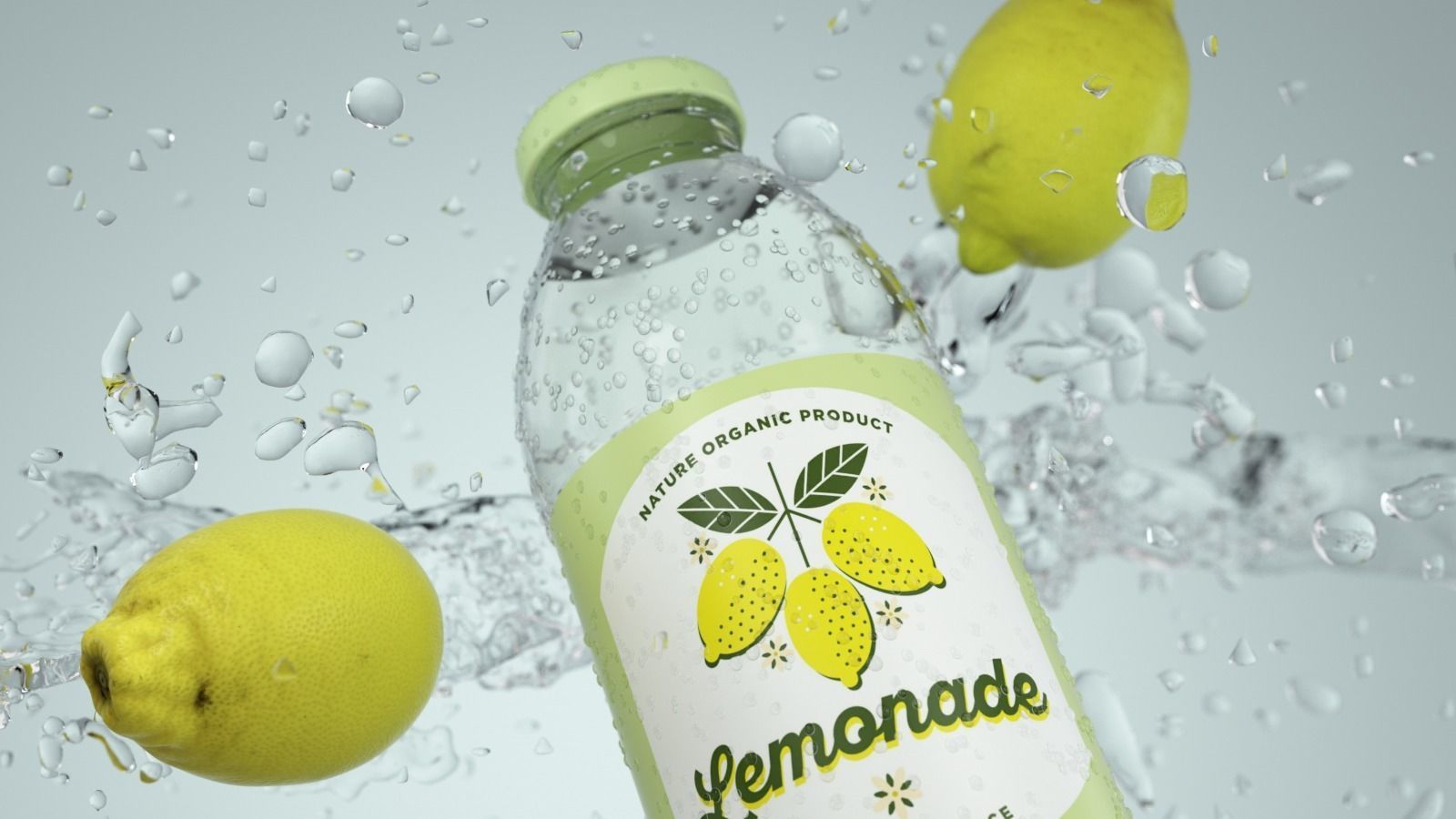 Splash Lemon Animated 3D model_2