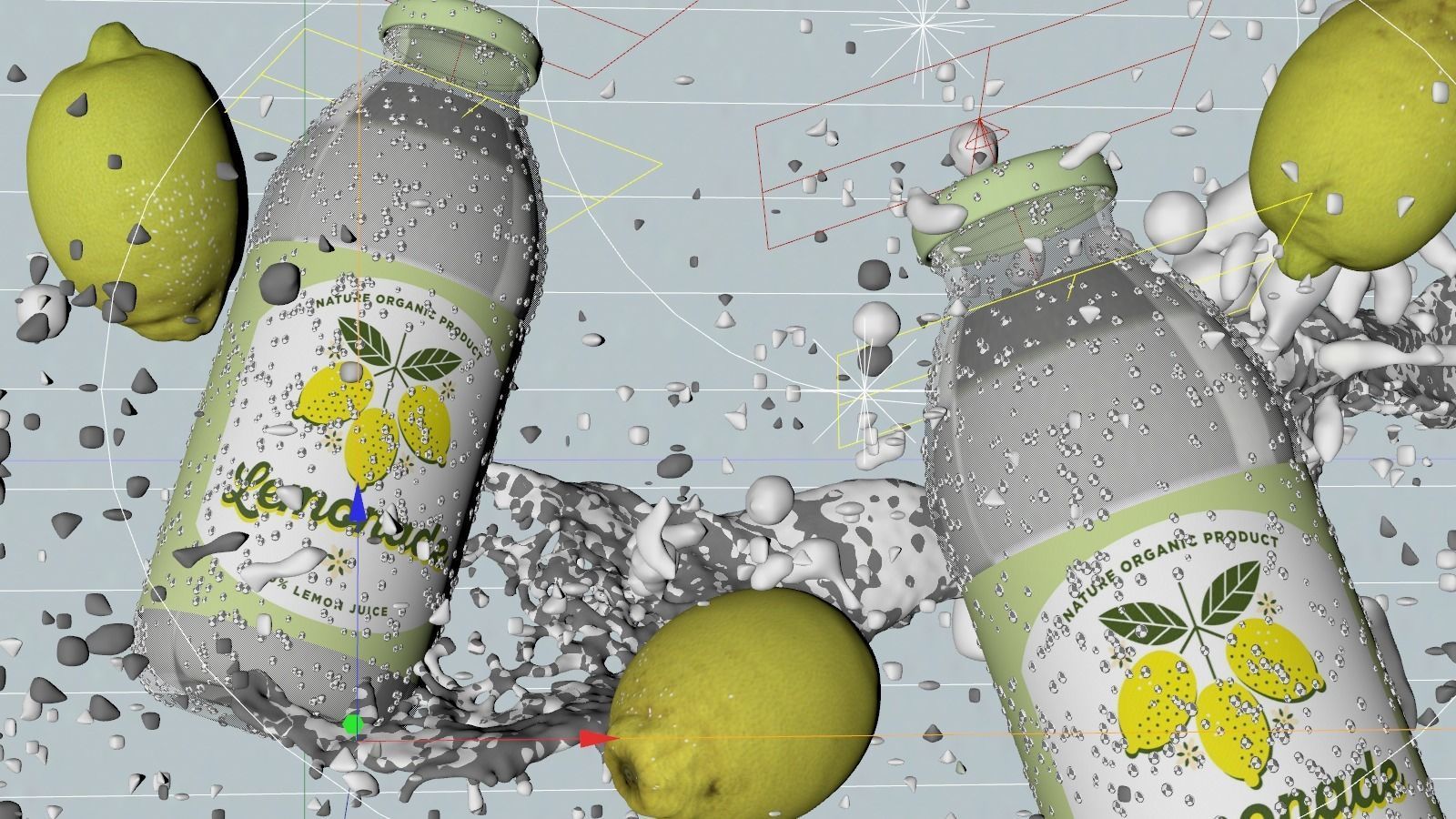 Splash Lemon Animated 3D model_3