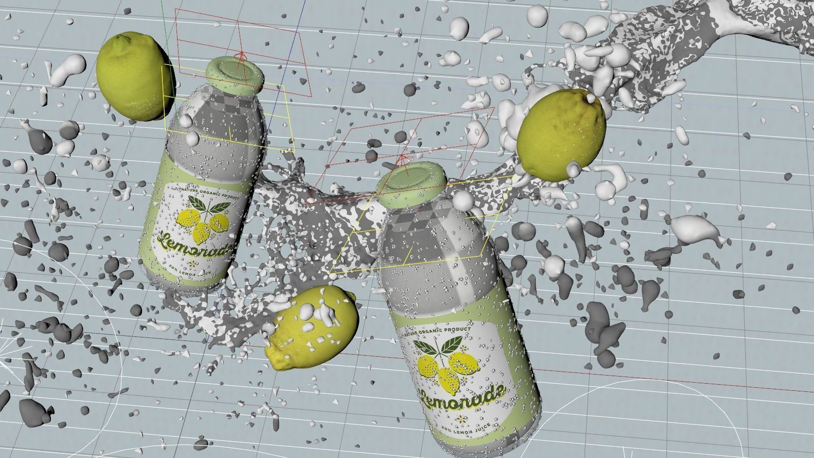 Splash Lemon Animated 3D model_4