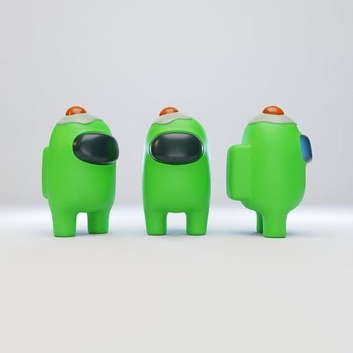 Among Us Egg Hat Character 3D model