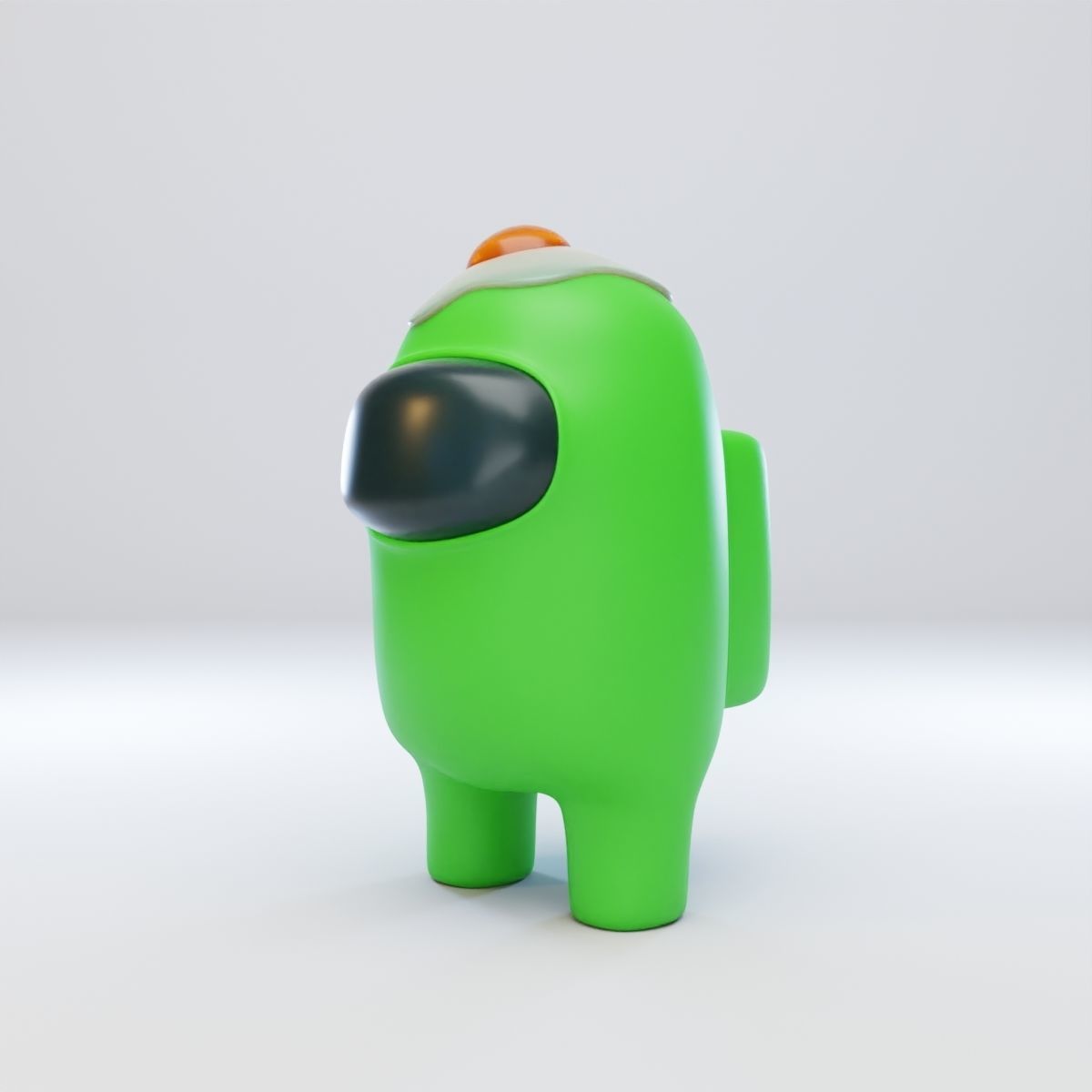 Among Us Egg Hat Character 3D model_2