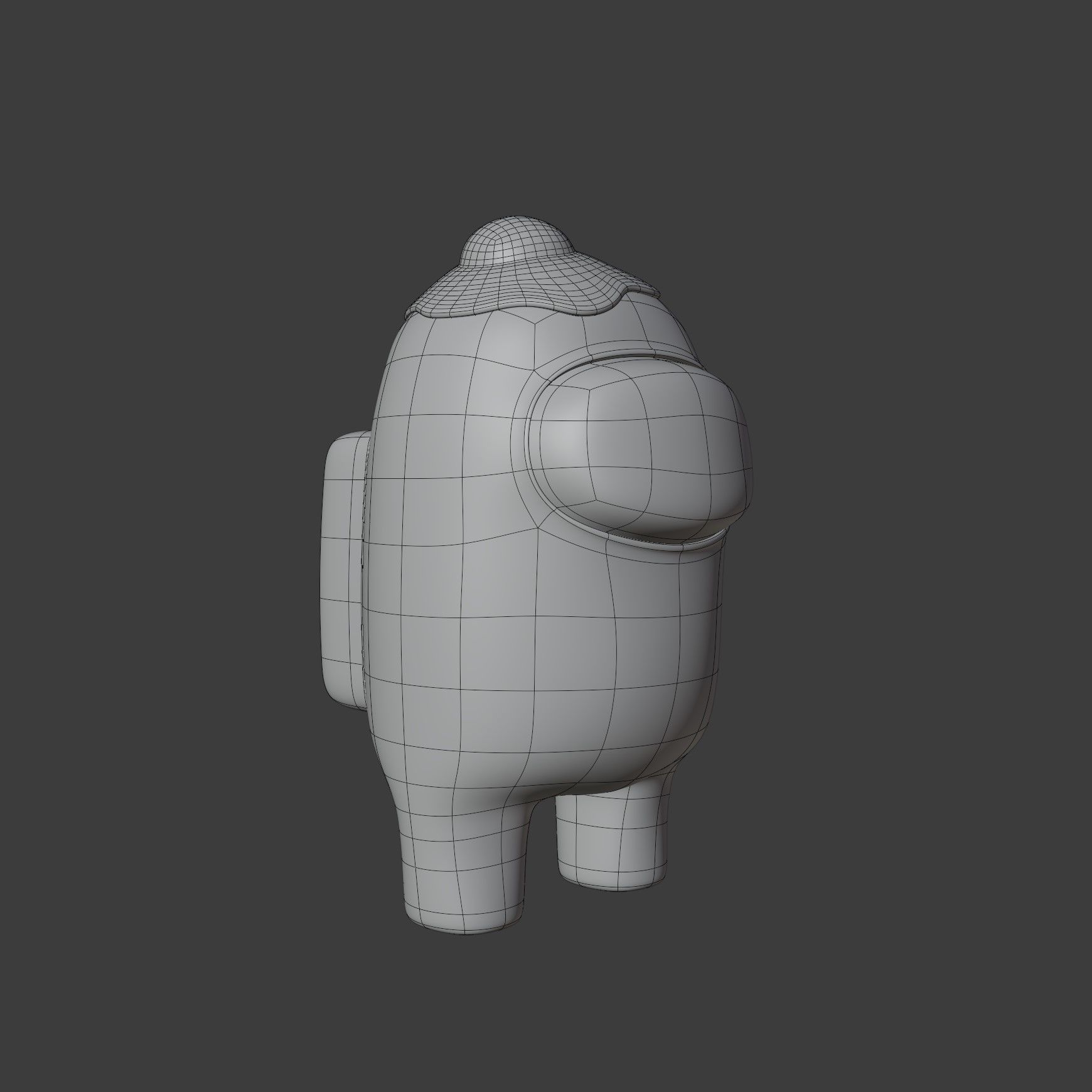 Among Us Egg Hat Character 3D model_16