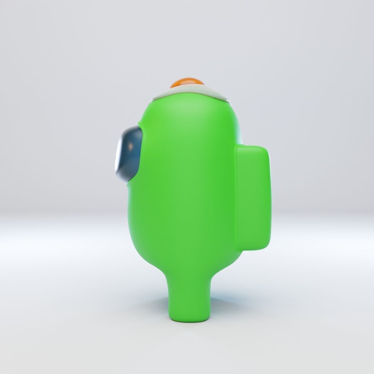 Among Us Egg Hat Character 3D model_3