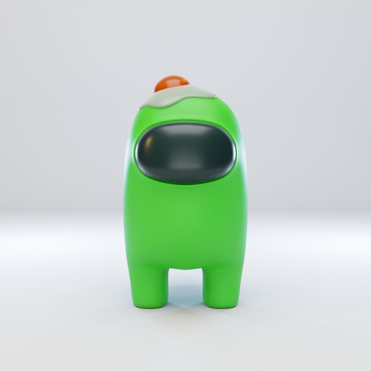 Among Us Egg Hat Character 3D model_1