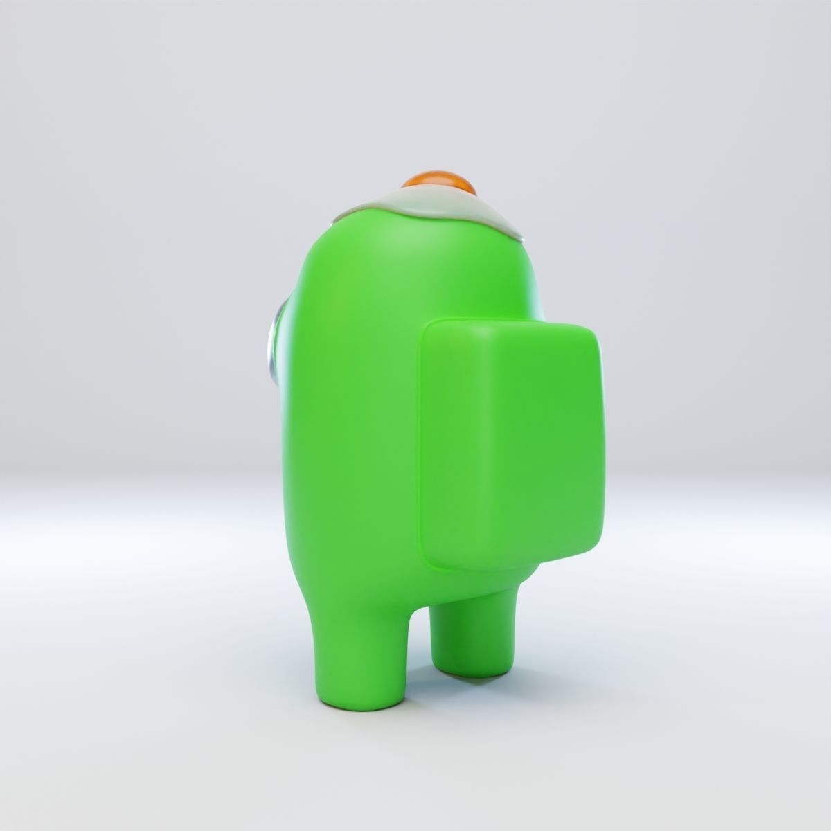 Among Us Egg Hat Character 3D model_4
