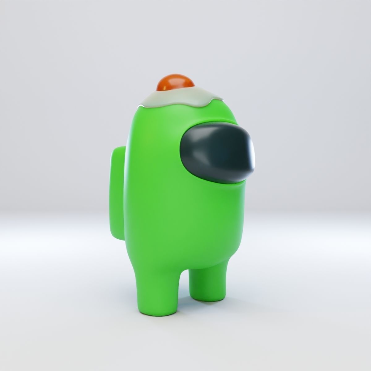 Among Us Egg Hat Character 3D model_8