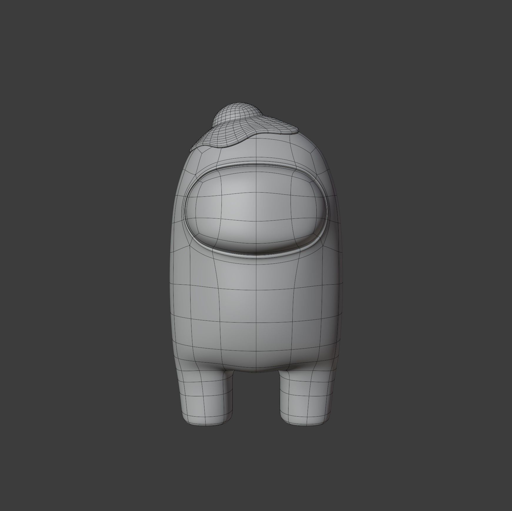 Among Us Egg Hat Character 3D model_9
