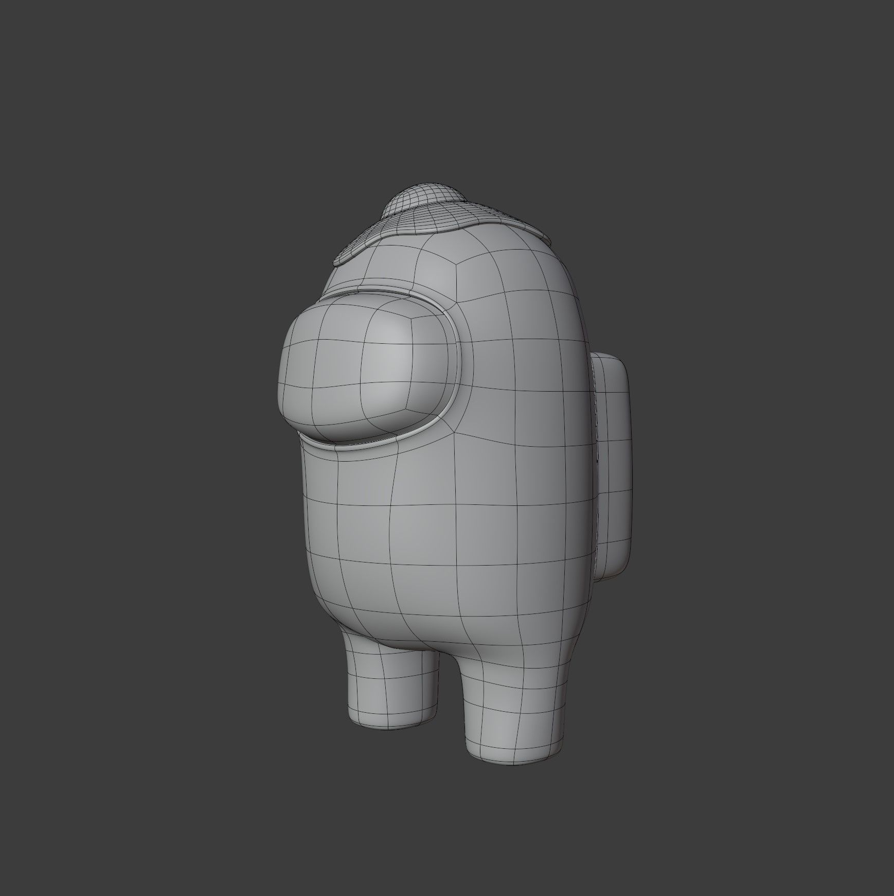 Among Us Egg Hat Character 3D model_10