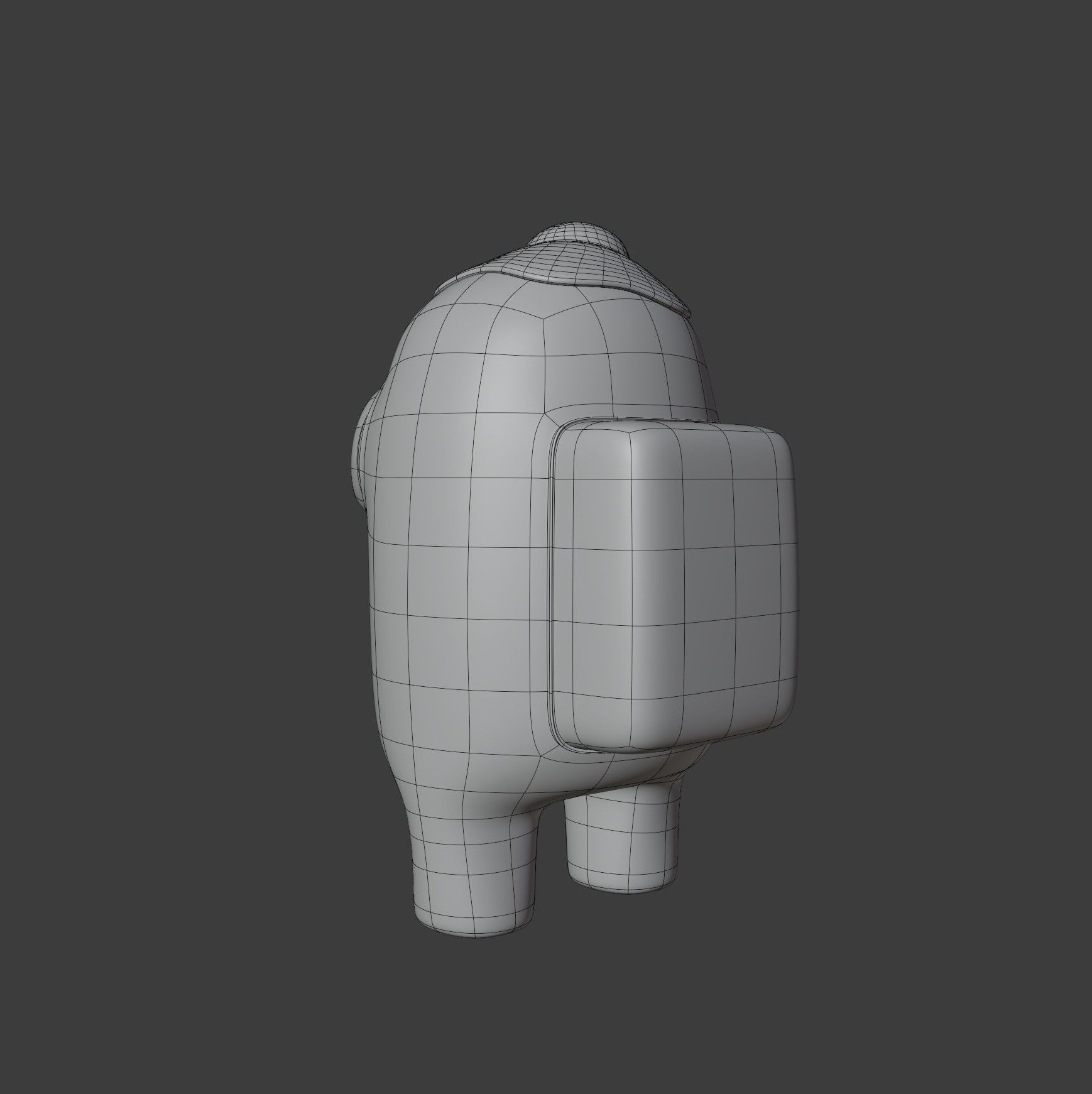 Among Us Egg Hat Character 3D model_12