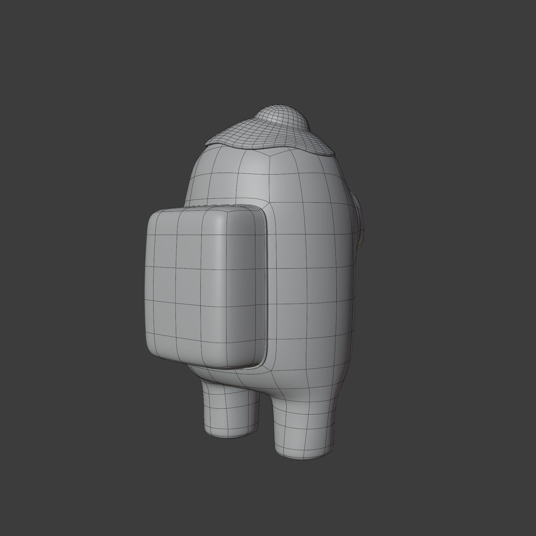 Among Us Egg Hat Character 3D model_14