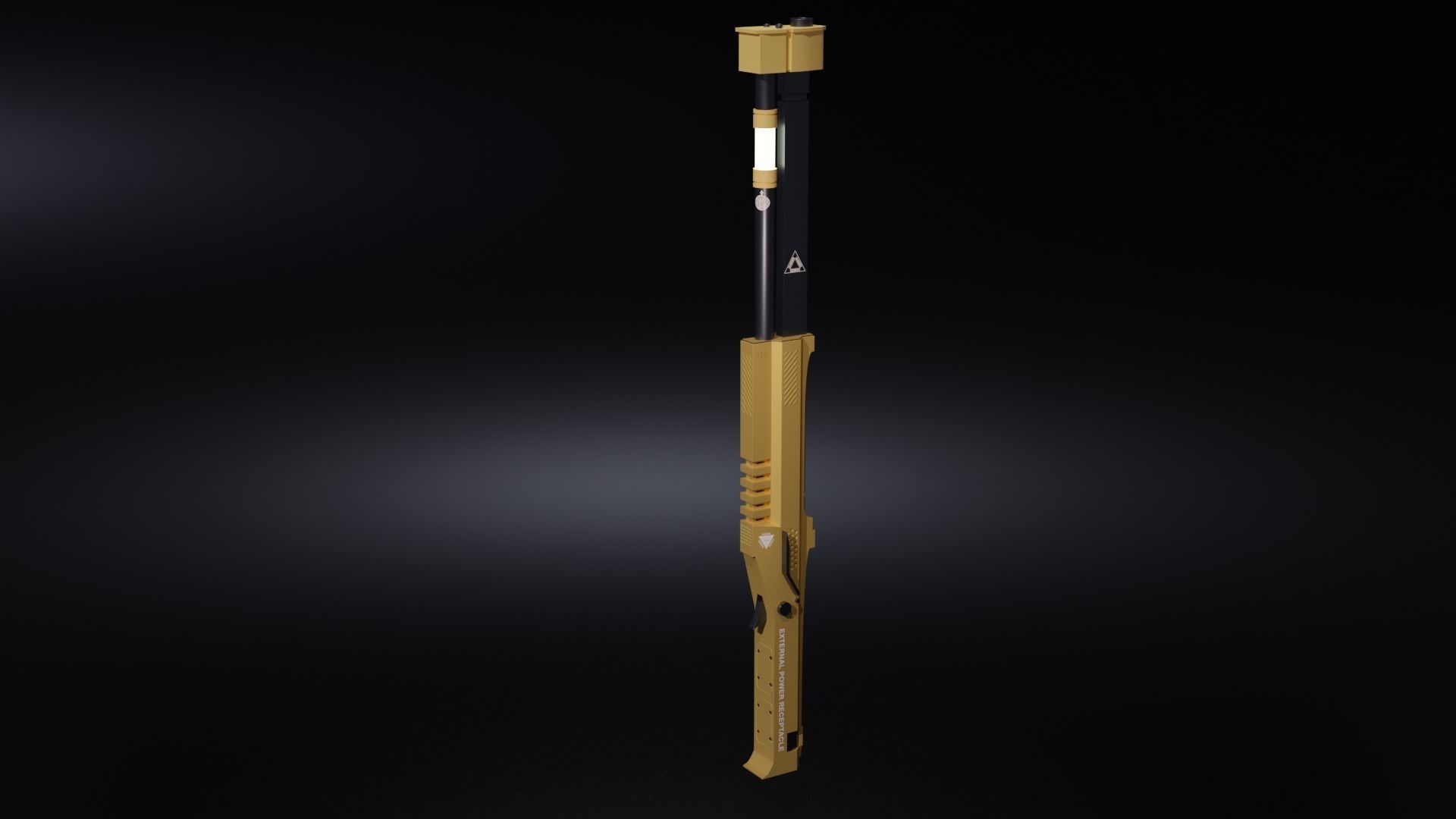3D model Scifi Electric Staff Lowpoly PBR VR / AR / lowpoly CGTrader