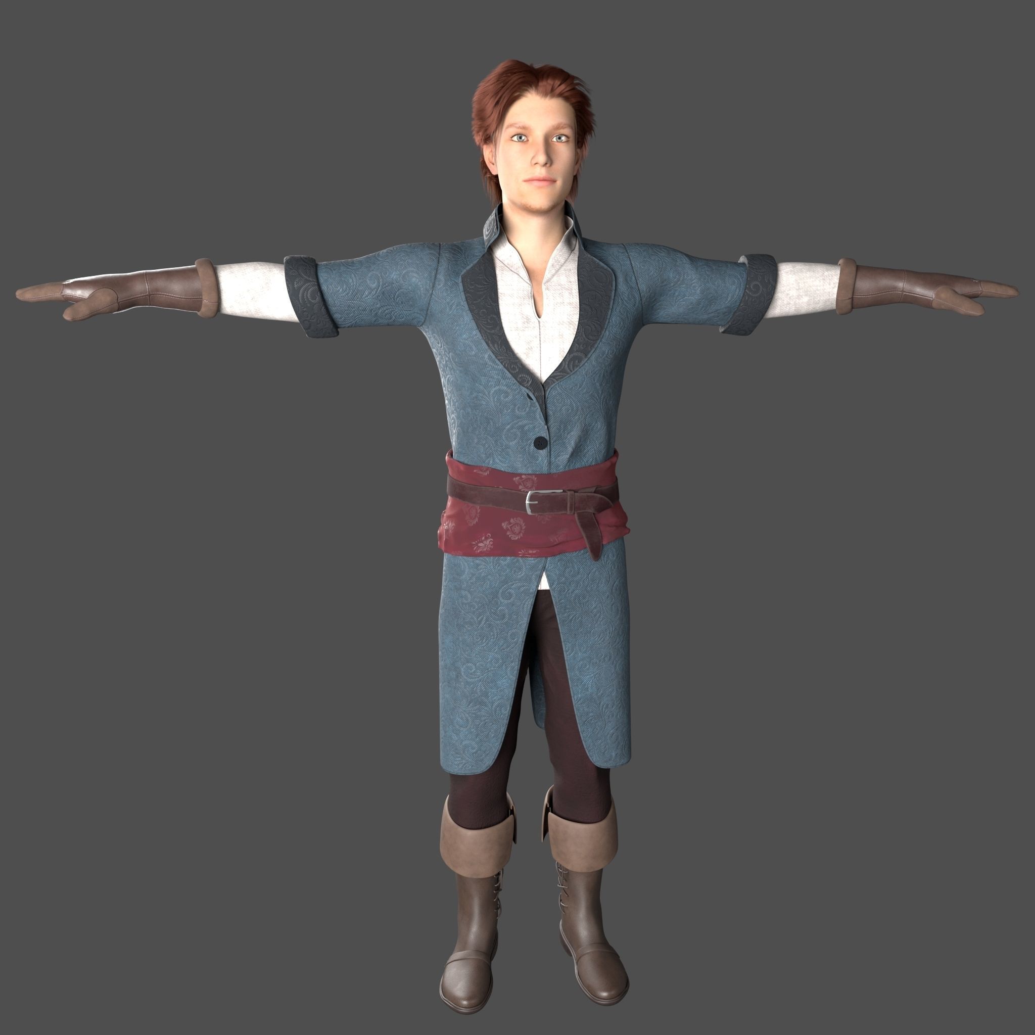Medieval Man 3D model_4