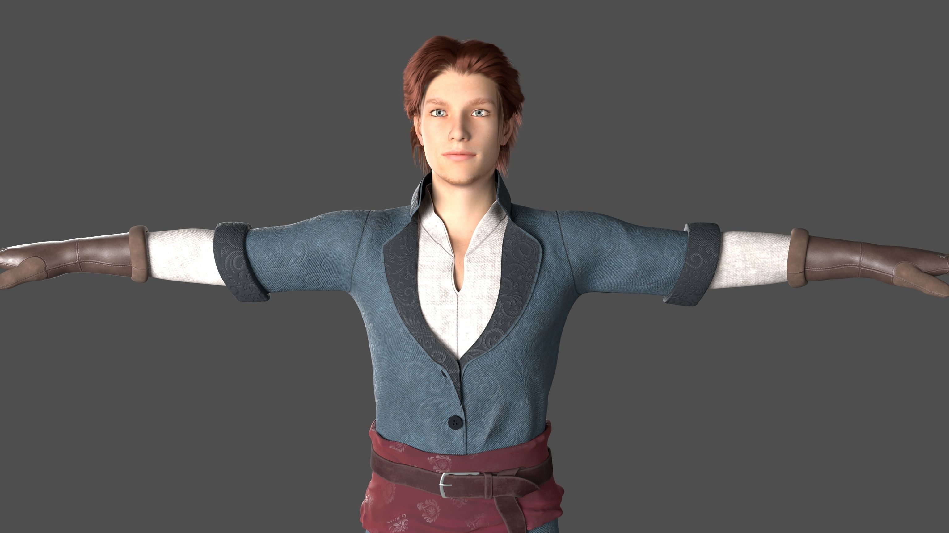 Medieval Man 3D model_1