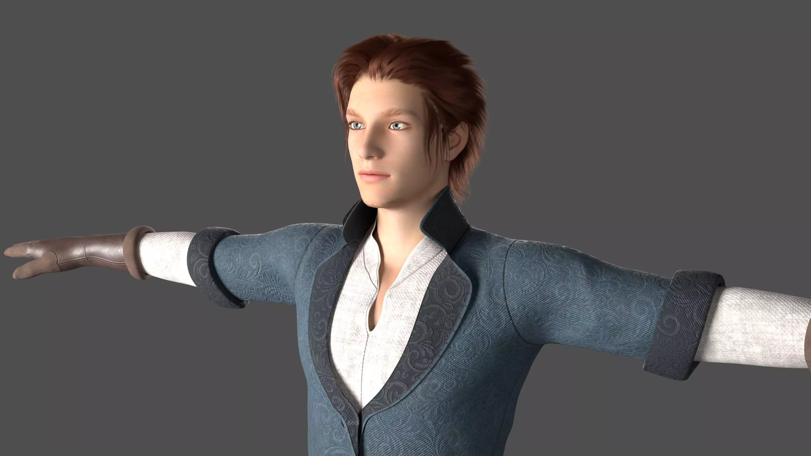 Medieval Man 3D model_0