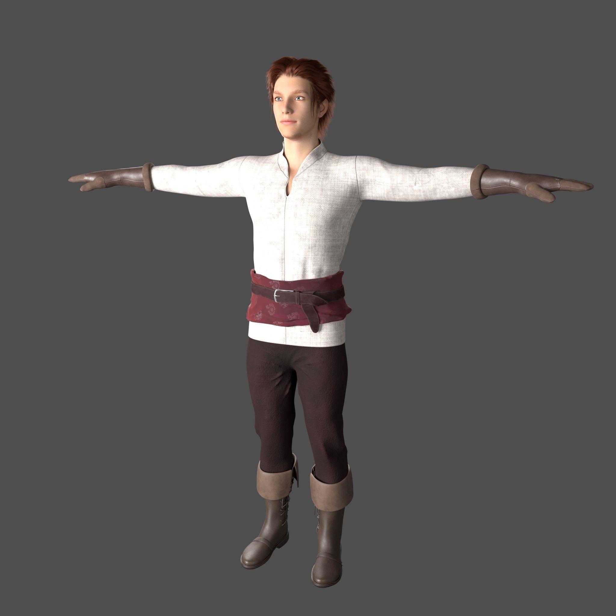 Medieval Man 3D model_10