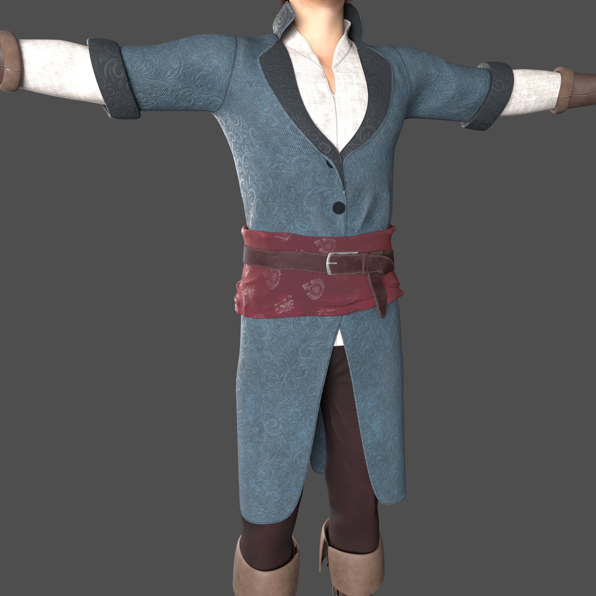 Medieval Man 3D model_7