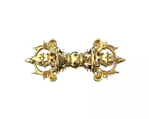 VAJRA ornate gold door knob